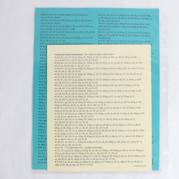 Fiber Trends Knitting Pattern AC-48x Faina's Scarf With Pattern Insert 2001