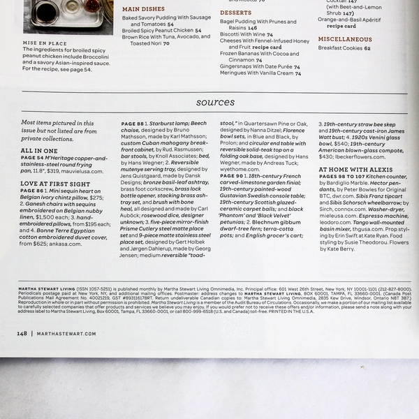 Martha Stewart Living Magazine September 2012 Featuring Bold Color Tips