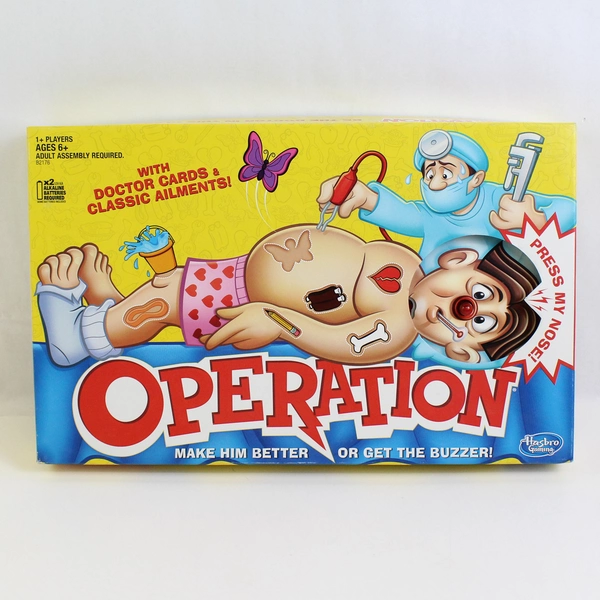 Hasbro Operation Electronic Board Game with Doctor Cards and Ailments, Ages 6+