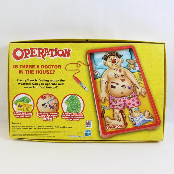 Hasbro Operation Electronic Board Game with Doctor Cards and Ailments, Ages 6+
