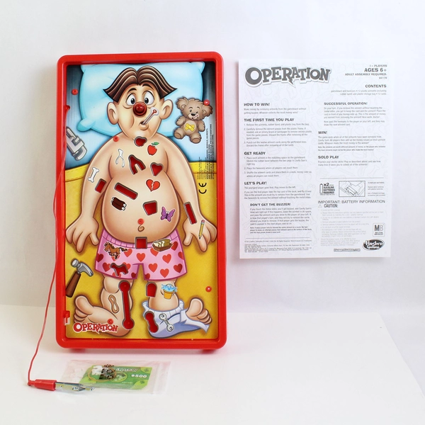 Hasbro Operation Electronic Board Game with Doctor Cards and Ailments, Ages 6+