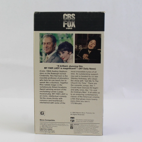 Box Set My Fair Lady 1986 VHS Tapes Audrey Hepburn