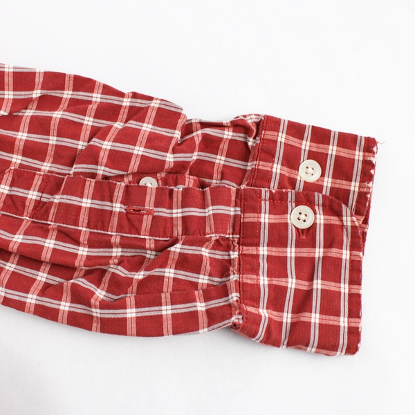 Structure Red Plaid Long-Sleeved Button-Down Shirt Men's Size Medium