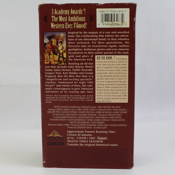 Box Set How the West Was Won 1995 VHS Tapes John Wayne