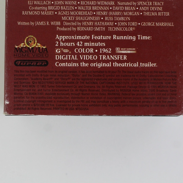 Box Set How the West Was Won 1995 VHS Tapes John Wayne