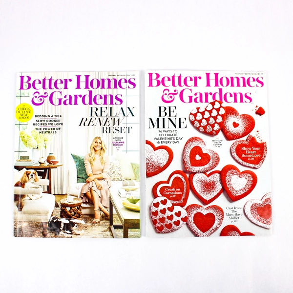 Lot of 2 Better Homes and Gardens 2017 January and February