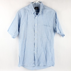 Puritan Blue Short-Sleeved Button-Down Shirt Neck Size 15 1/2