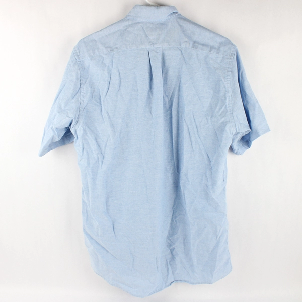 Puritan Blue Short-Sleeved Button-Down Shirt Neck Size 15 1/2