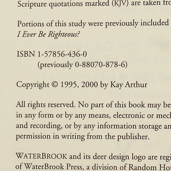 Lord Only You Can Change Me by Kay Arthur 2000 Paperback - Pre-Owned