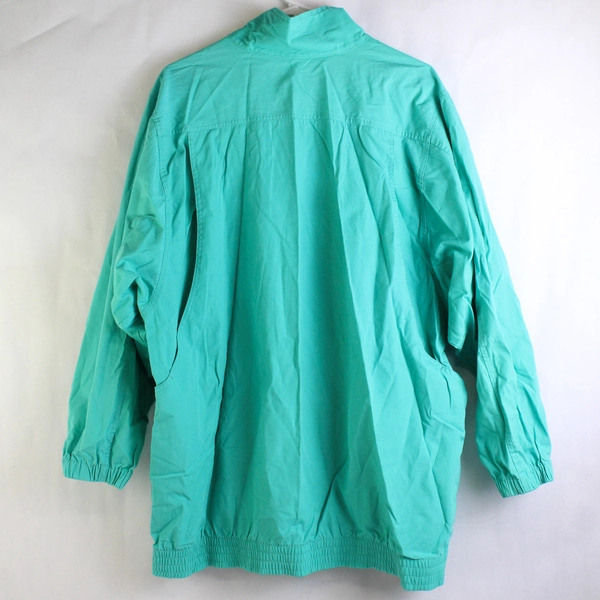 Vintage Koret Francisca Seafoam Green Zip-Up Jacket Women's Size 1X Flawed