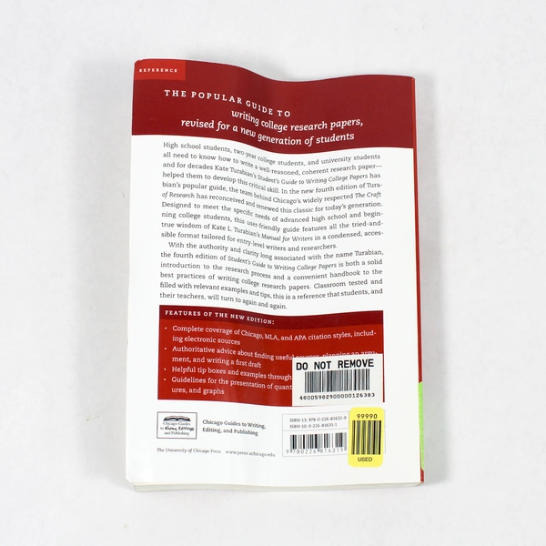 Student's Guide to Writing College Papers 4th Ed by Kate L. Turabian, 2010