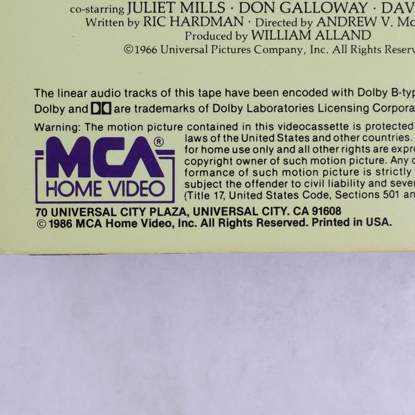 The Rare Breed VHS Tape 1966 ed 1986 James Stewart Movie