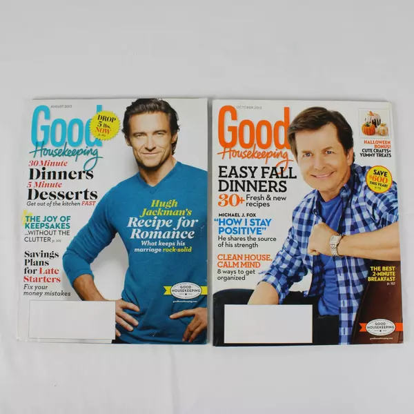 Lot of 2 Good Housekeeping Magazines August & October 2013