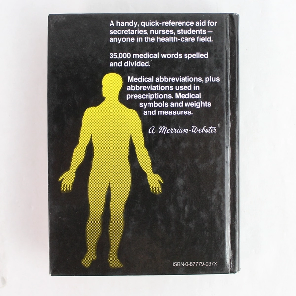 Merriam-Webster's Medical Speller (1975) Hardcover Dust Jacket