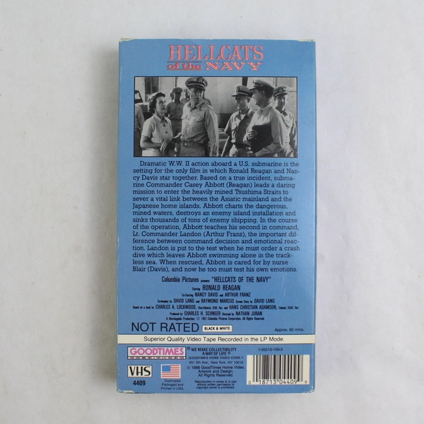 Hellcats of the Navy VHS Tape 1988 Ronald Nancy Reagan Movie