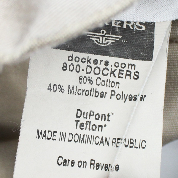 Dockers Stain Defender Beige Pleated Cuffed Khaki Pants Men's 33x29