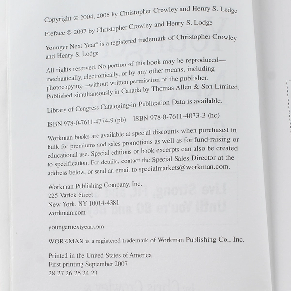 Younger Next Year for Women by Lodge & Crowley 2007 Paperback - Good Condition