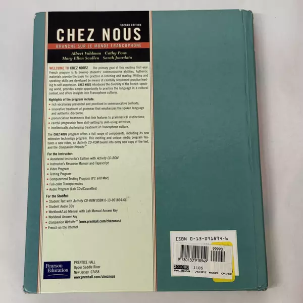 Chez Nous: Branché sur le Monde Francophone: Second Edition 2001 Hardcover