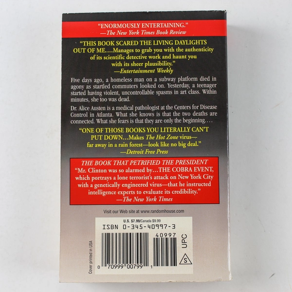 The Cobra Event by Richard Preston 1998 Paperback - Good Condition