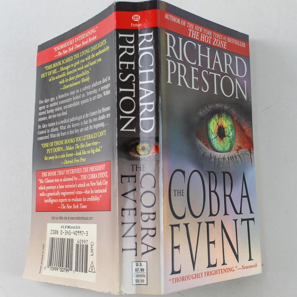 The Cobra Event by Richard Preston 1998 Paperback - Good Condition