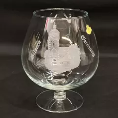 Vtg Giant Hand Cut Lead Crystal Brandy Snifter Vilseck Germany Souvenir Church