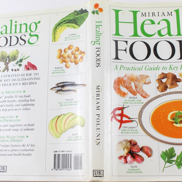 Healing Foods by Miriam Polunin 1997 Cookbook - Good Condition Hardcover