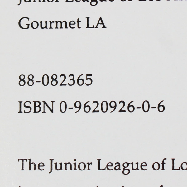 Gourmet LA Junior League Cookbook 1988 - Elegant Recipes, Hard Cover Book