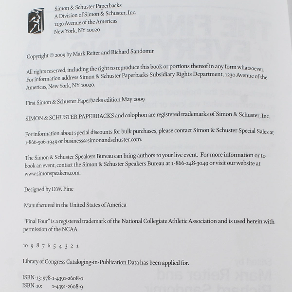 The Final Four of Everything by Richard Sandomir Good Pre-Owned Book