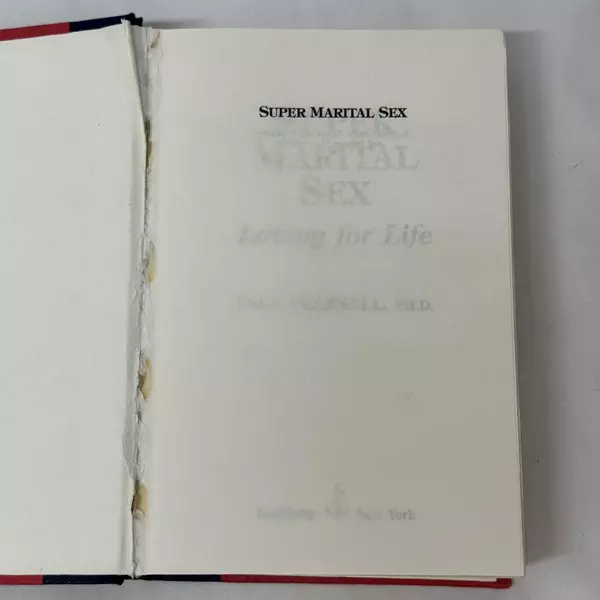 Super Marital Sex by Paul P. Pearsall, PhD 1987 Hardcover
