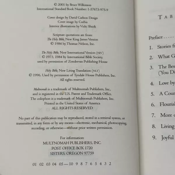 Secrets of the Vine: Breaking Through to Abundance by Bruce Wilkinson 2001