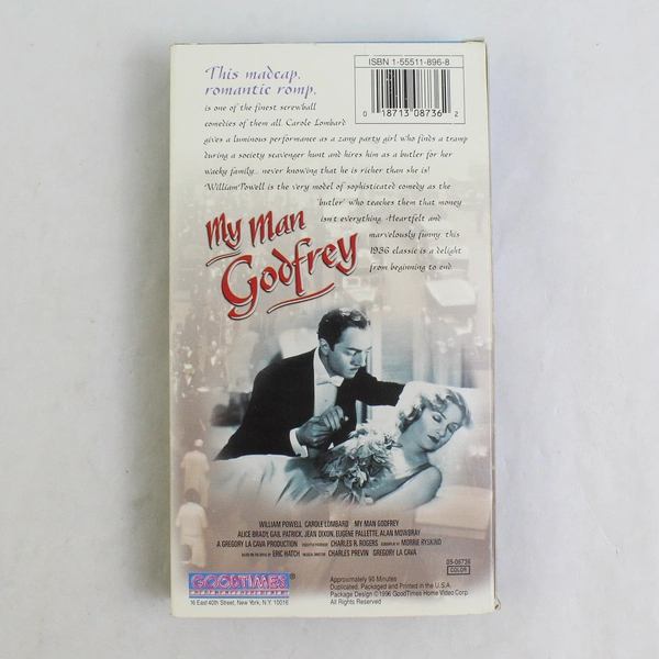 My Man Godfrey VHS Tape 1996 Carole Lombard Movie