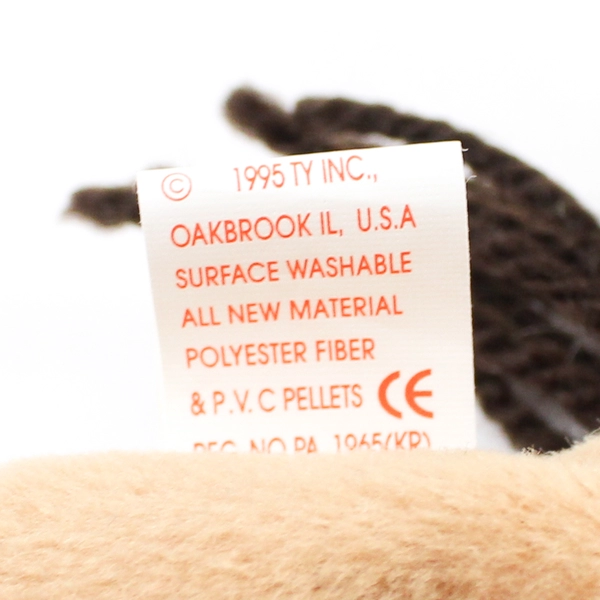 TY Beanie Babies Derby 1995 Brown Horse  W/ Tag Plush Doll Toy