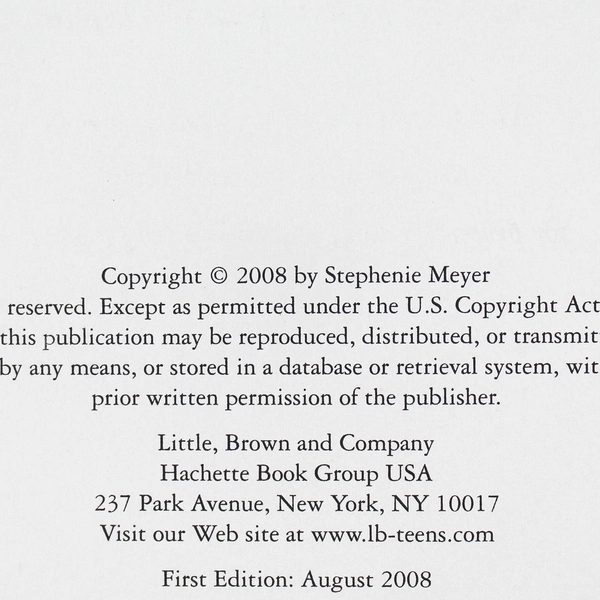 Breaking Dawn by Stephenie Meyer - Twilight Saga Book 4 - 2008 First Edition HC