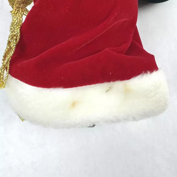 Vtg Old World Musical Santa Christmas Figurine Porcelain Hands and Face 9.5"