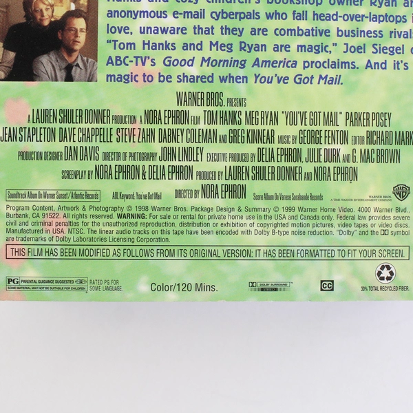 You've Got Mail VHS Tape 1999 Nora Ephron Movie