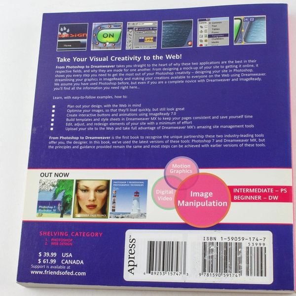 From Photoshop to Dreamweaver Book by Colin Smith & Crystal Waters, 2003
