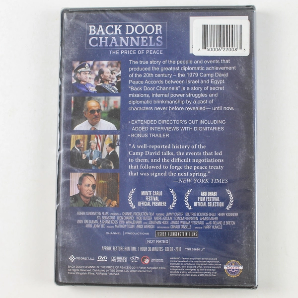 Back Door Channels: The Price of Peace DVD 2011 - Good Condition, Sealed