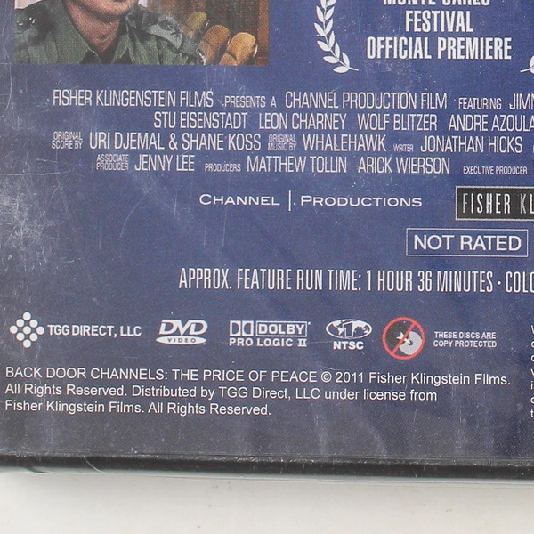 Back Door Channels: The Price of Peace DVD 2011 - Good Condition, Sealed