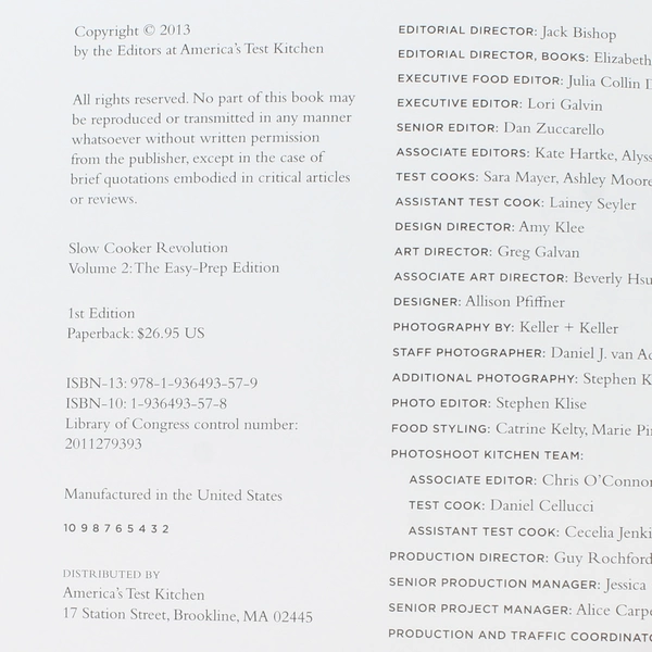 Slow Cooker Revolution Vol 2 by America's Test Kitchen - 200 Recipes