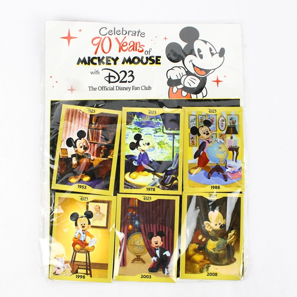 Disney 90th Birthday Of Mickey Mouse D23 Fan Club 6 Piece Magnet Set