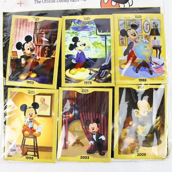 Disney 90th Birthday Of Mickey Mouse D23 Fan Club 6 Piece Magnet Set
