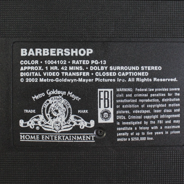 Barbershop VHS Tape 2002 Ice Cube Anthony Anderson Comedy Movie Former Rental