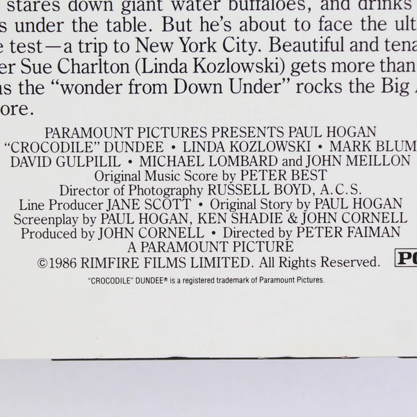 Crocodile Dundee VHS Tape 1991 Paul Hogan Movie