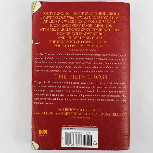 The Fiery Cross Paperback Book by Diana Gabaldon Book 5 of Outlander Series 2007