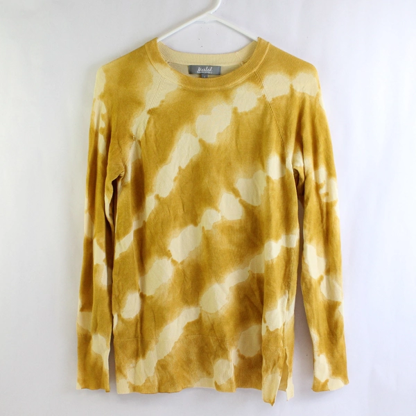 Marled Reunited Clothing Yellow Tie Dye Sweater Women's Small