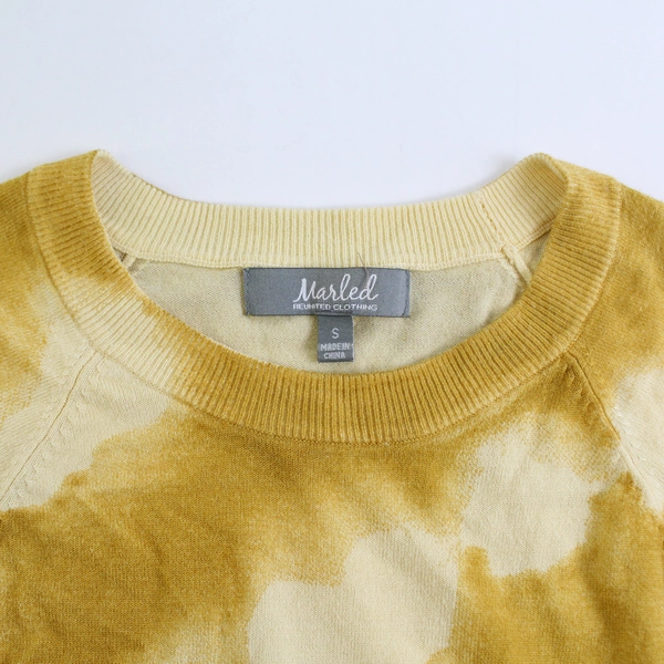 Marled Reunited Clothing Yellow Tie Dye Sweater Women's Small