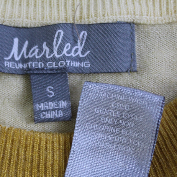 Marled Reunited Clothing Yellow Tie Dye Sweater Women's Small
