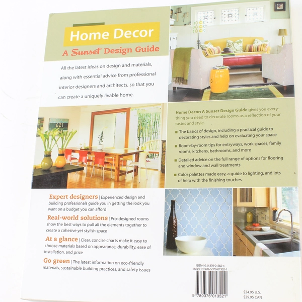 Home Decor: A Sunset Design Guide by Oxmoor House - 2009, Good Condition