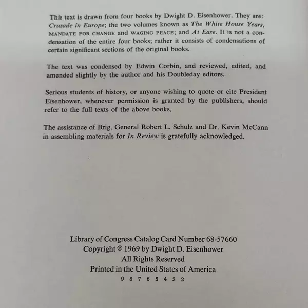 In Review: Pictures I've Kept by Dwight D. Eisenhower 1969 First Edition