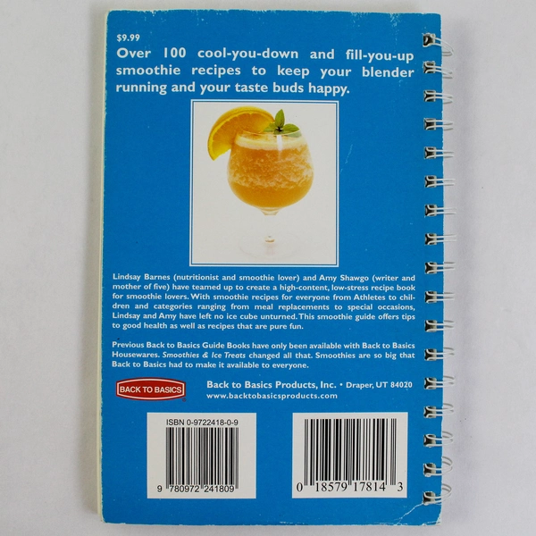 Smoothies & Ice Treats Cookbook by Barnes & Shawgo 2002 PB - Pre-Owned